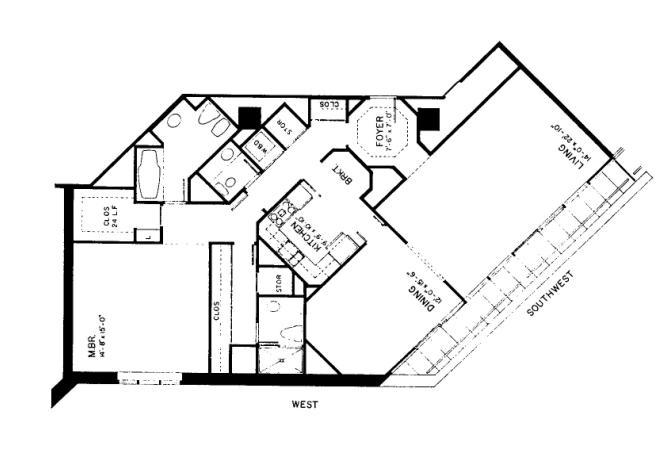 950 N Michigan Floorplan - 47F1 Tier